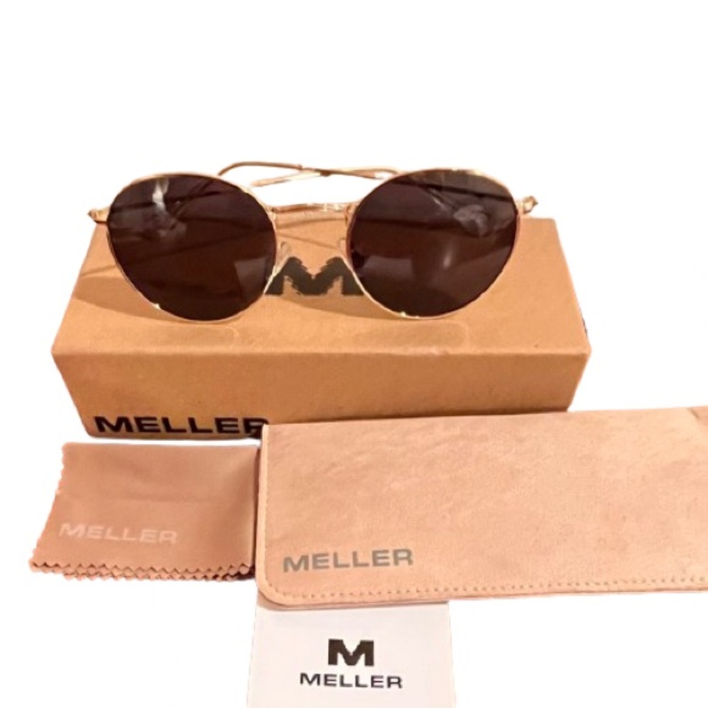 Meller Gold and Brown Women's Sunglasses